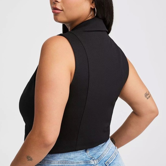 NWT Torrid Studio Ponte Buttoned Tailored Suit Vest, Size 0X (12) - Picture 15 of 15